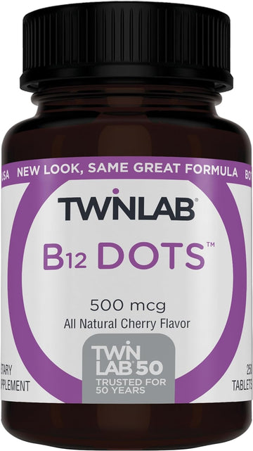 Twinlab B-12 Dots - Energy Production Support Supplements with Vitamin