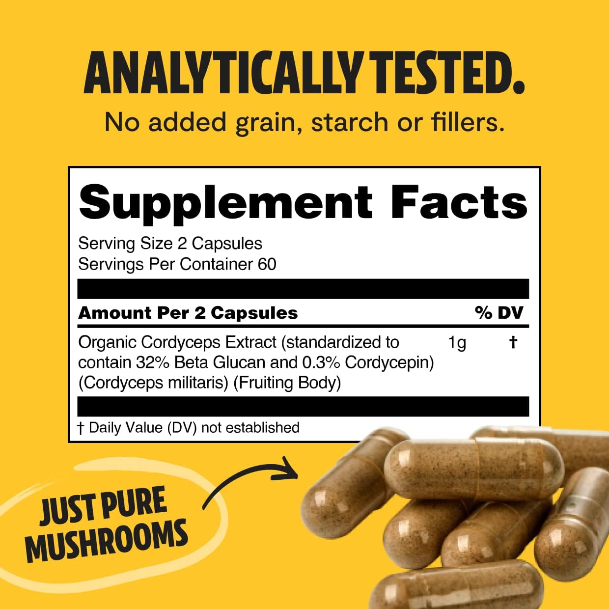 FreshCap Cordyceps Mushroom Supplements - for Energy & Endurance (120 Capsules) : Health & Household