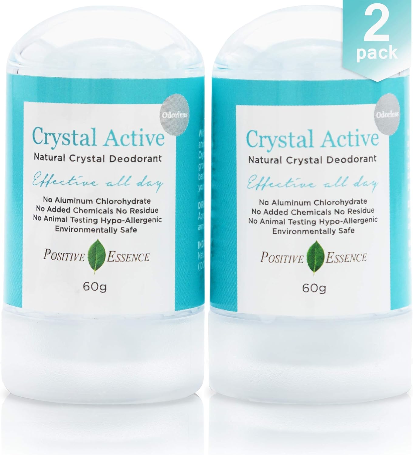Crystal Natural Deodorant, Long Lasting, Single Ingredient, No Aluminum Chlorohydrate Or Chemicals, Unscented/Odorless, Thai Crystal Deodorant Stick For Women & Men, Alum Stone, 100G