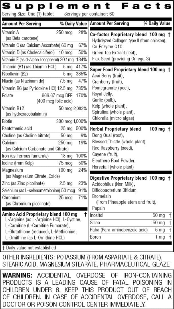 Bio Nutrition Women Wellness Tabs, 60 Count