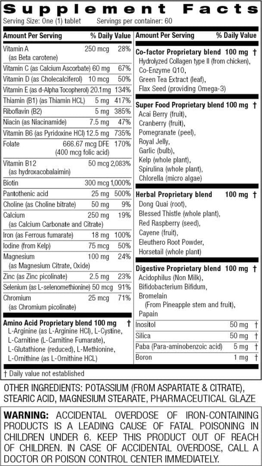 Bio Nutrition Women Wellness Tabs, 60 Count