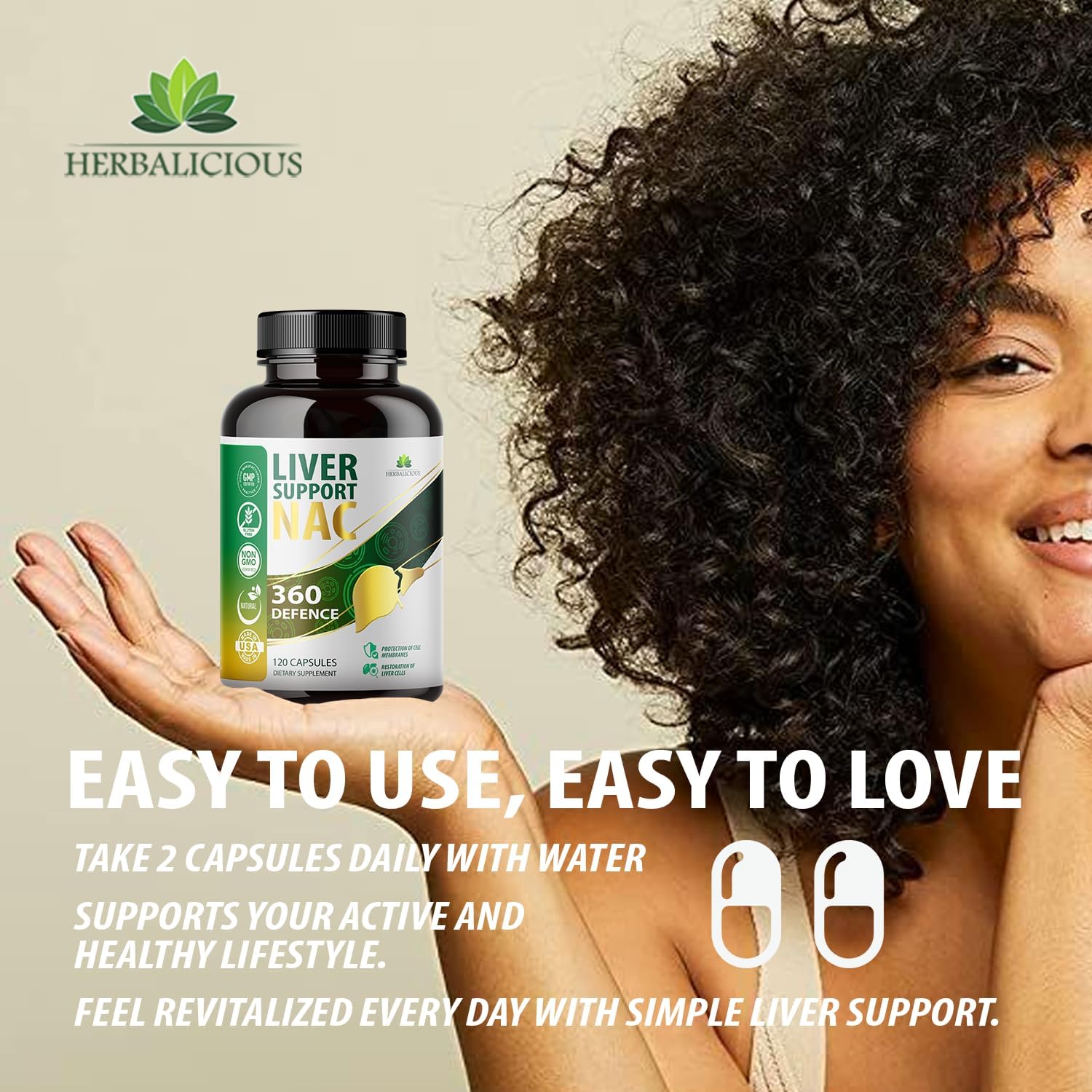 Liver Support Nac 360 Defence Capsules – Liver Detox With Nac, Milk Thistle, Dandelion Root, Turmeric, Choline, Zinc, And Chanca Piedra – Promotes Liver Health And Cellular Protection – 120 Capsules : Health & Household