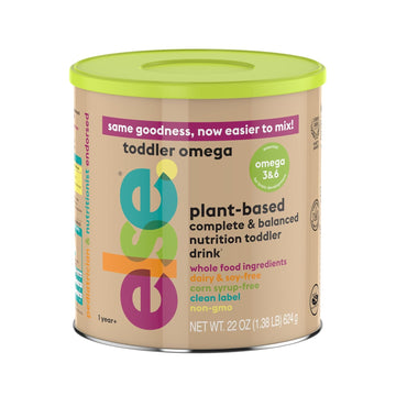 Else Plant Based Toddler Formula With Added Omega 3&6 For Brain Development For 12-36 Months Dairy & Soy-Free, Toddler Nutrition Drink. 22 Oz