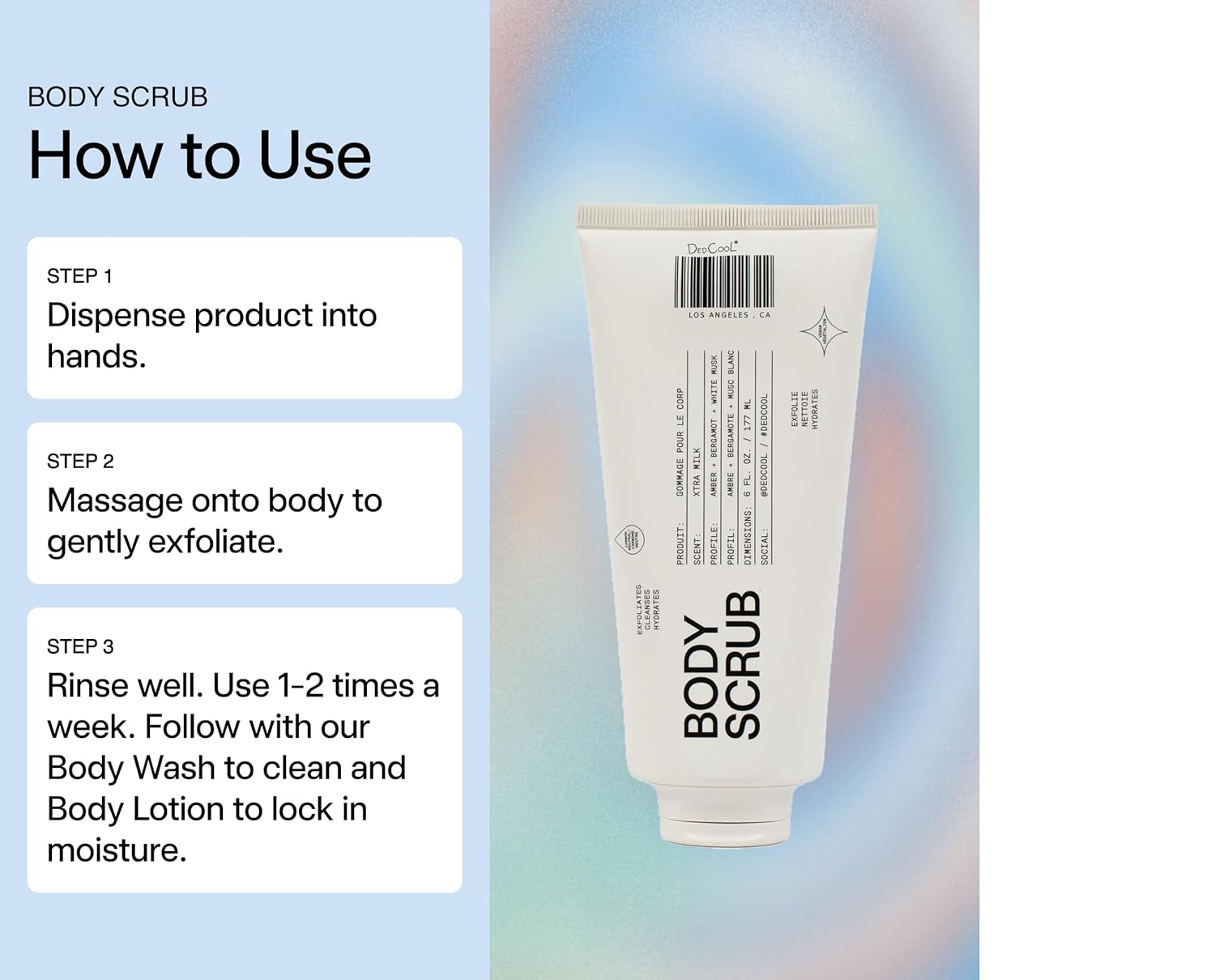 Dedcool Body Scrub Mini 2Oz Taunt – Gentle Exfoliating Formula With Rice Powder, Kakadu Plum & Coconut Oil : Beauty & Personal Care