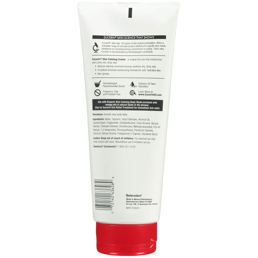 Eucerin Skin Calming Cream - Full Body Lotion For Dry, Itchy Skin, Natural Colloidal Oatmeal Enriched - 14 Oz. Tube