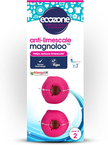 Ecozone Magnoloo In Cistern Anti-Limescale Treatment For Toilets | Helps Prevent Limescale Up To 5 Years| Bleach Free & Non-Toxic, Pack Of 2