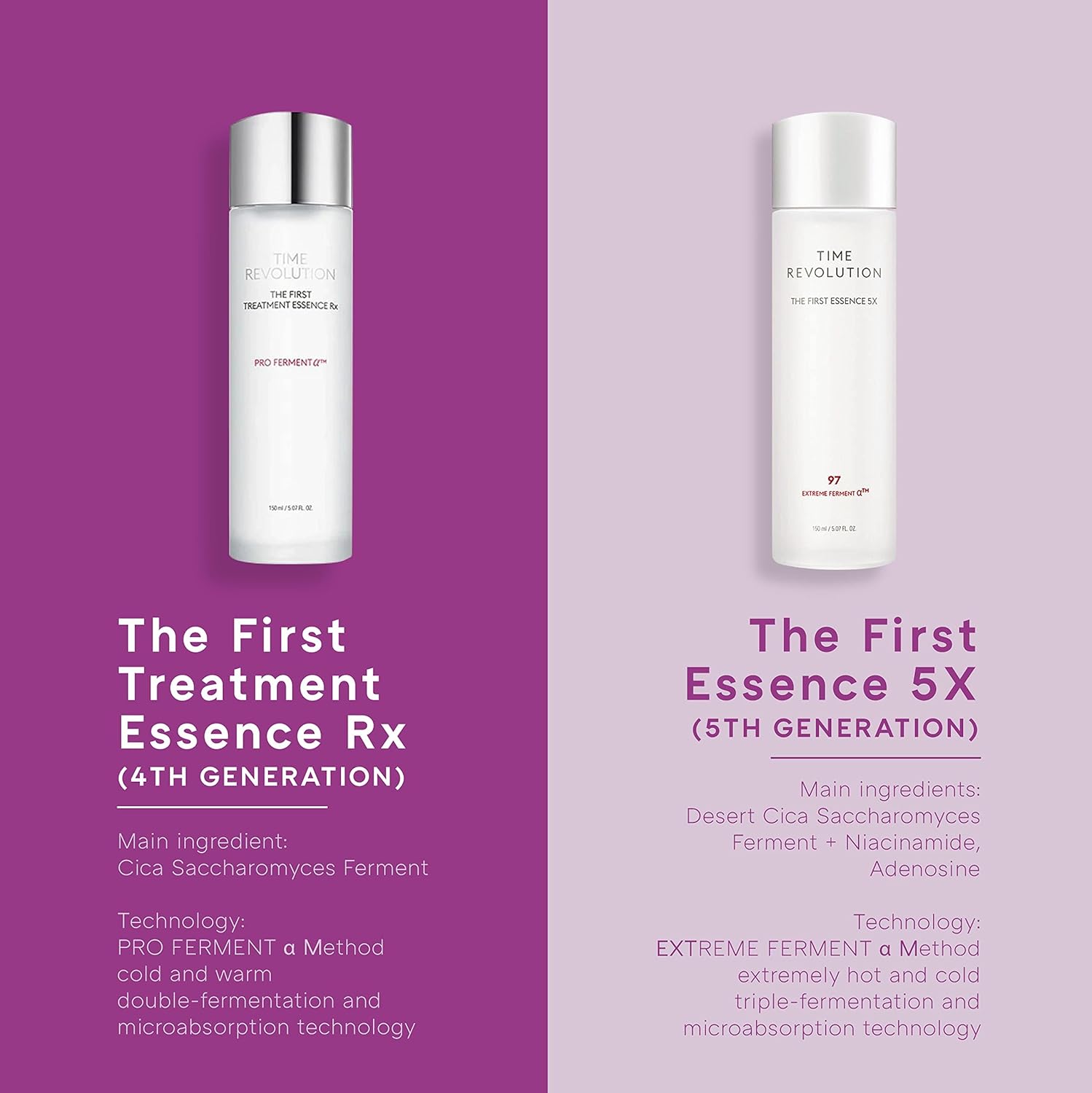 Missha Time Revolution The First Essence Rx (4Th Gen) 5.07 Fl Oz/150Ml, Korean Face Essence, Hydrating Facial Toner, Skin Smoothing & Ph Balancing Toner For All Skin Types : Beauty & Personal Care