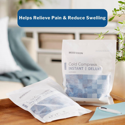 Mckesson Cold Compress Deluxe, Instant Cold Pack, Disposable, 6 4/5 In X 9 In, 1 Count, 24 Packs, 24 Total