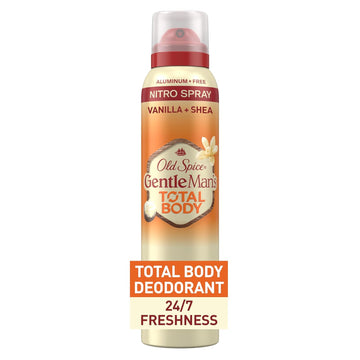 Old Spice Whole Body Deodorant for Men, Total Body Deodorant, Vanilla + Shea, Aluminum Free Deodorant Spray for 24/7 Freshness // Dermatologist Tested Whole Body Deodorant, 3.5 oz
