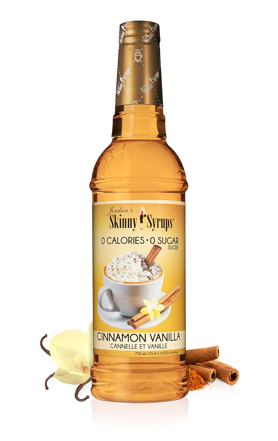 Jordan'S Skinny Syrups Cinnamon Vanilla, Sugar Free Flavoring Syrup, 25.4 Ounce Bottle