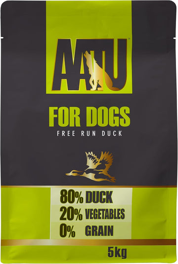 AATU 80/20 Complete Dry Dog Food, Duck 5kg - Dry Food Alternaitve to Raw Feeding, High Protein. No Nasties, No Fillers?AD5