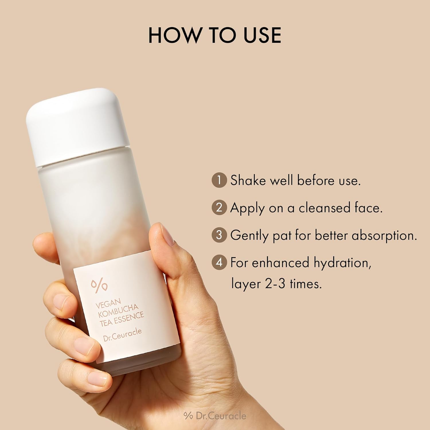 Dr.Ceuracle Vegan Kombucha Tea Essence - Hydrating Milky Toner With Kombucha Tea Extract, Centella Asiatica, Ceramide, Korean Skincare (150 Ml / 5.07 Fl. Oz.) : Beauty & Personal Care