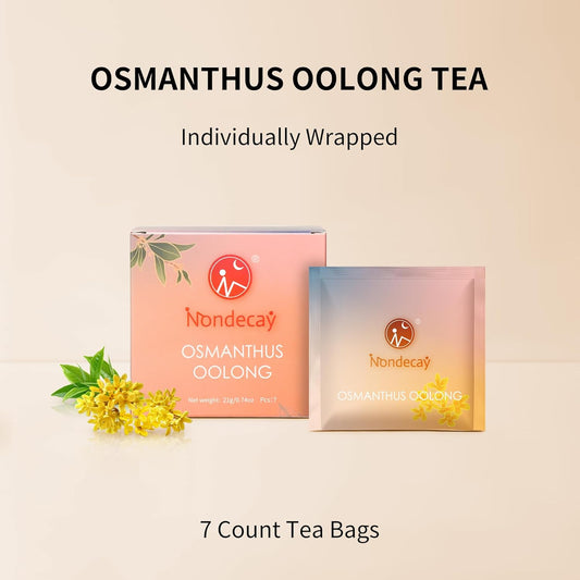 Osmanthus Oolong Tea|Nondecay Tea Sampler With 7 Pyramid Tea Infuser Bags - Fruit, Herb And Flower Tea For Cold Brew & Hot Brew, Birthday, Hostess And Co-Worker Fall Gifts