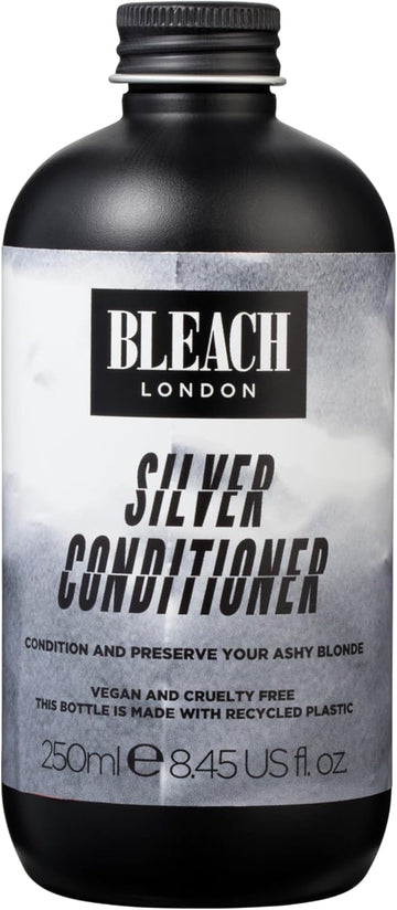 Bleach London Silver Conditioner - Purple Toning Formula, For Silky Cool Blonde Hair, Neutralises Yellow Tones - Paraben & Silicone Free - (250 Ml)