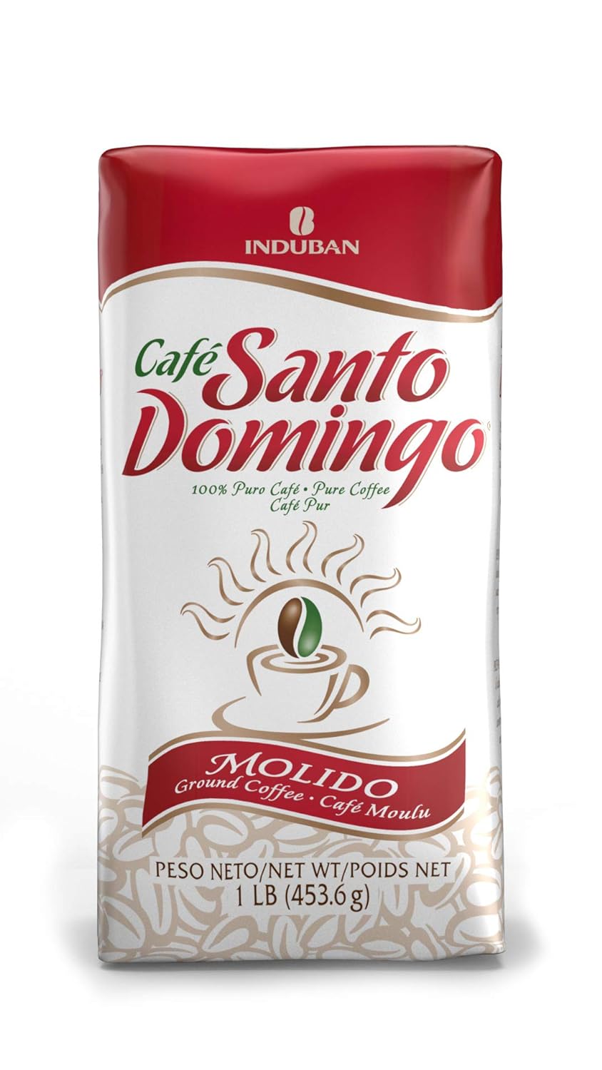 Café Santo Domingo, 16 oz Bag, Ground Coffee, Medium Roast - Product from the Dominican Republic (Pack of 1)