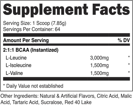 Nutricost BCAA Powder 2:1:1 (Watermelon) - 60 Servings