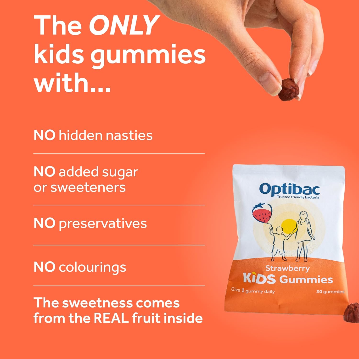 Optibac Probiotics Kids Gummies - Kids Probiotic with Vitamin D & Calcium for Immune System Support & Gut Health with 2 Billion Bacterial Cultures - 60 Vegan Gummies : Amazon.co.uk: Health & Personal Care