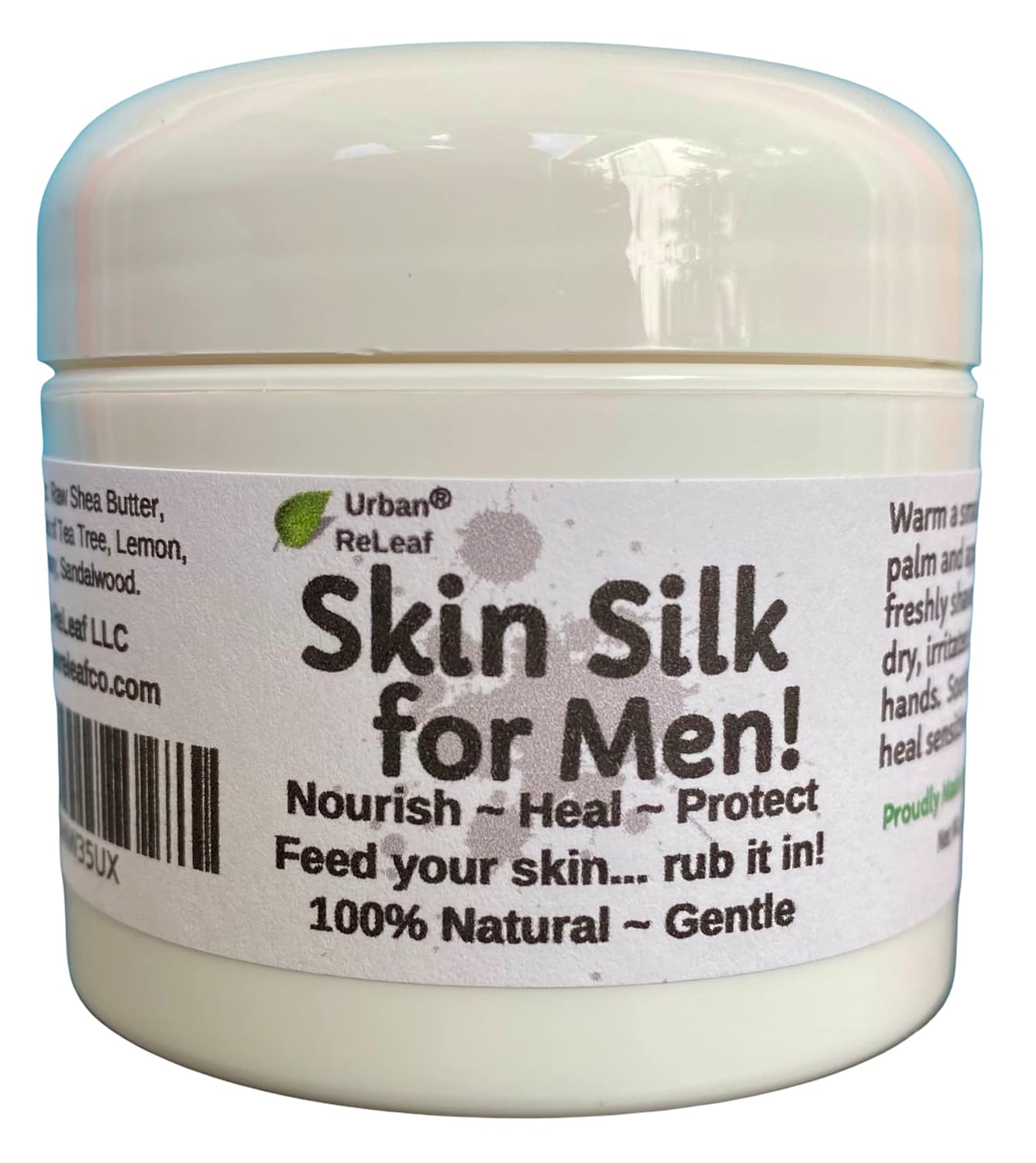 Urban Releaf Skin Silk For Men! Heal Dry, Irritated Skin & Overworked Hands. Soothe Shaved Faces, Necks, Heads! 100% Natural, Vegan. Man Dad Fathers Gift