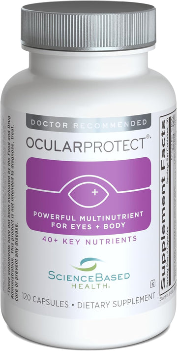 Ocularprotect – Daily Multivitamin With Advanced Eye Health Support – 40+ Key Nutrients, Antioxidants & Plant-Based Compounds – Includes Floraglo Lutein, Zeaxanthin, Alpha Lipoic Acid – 120 Capsules