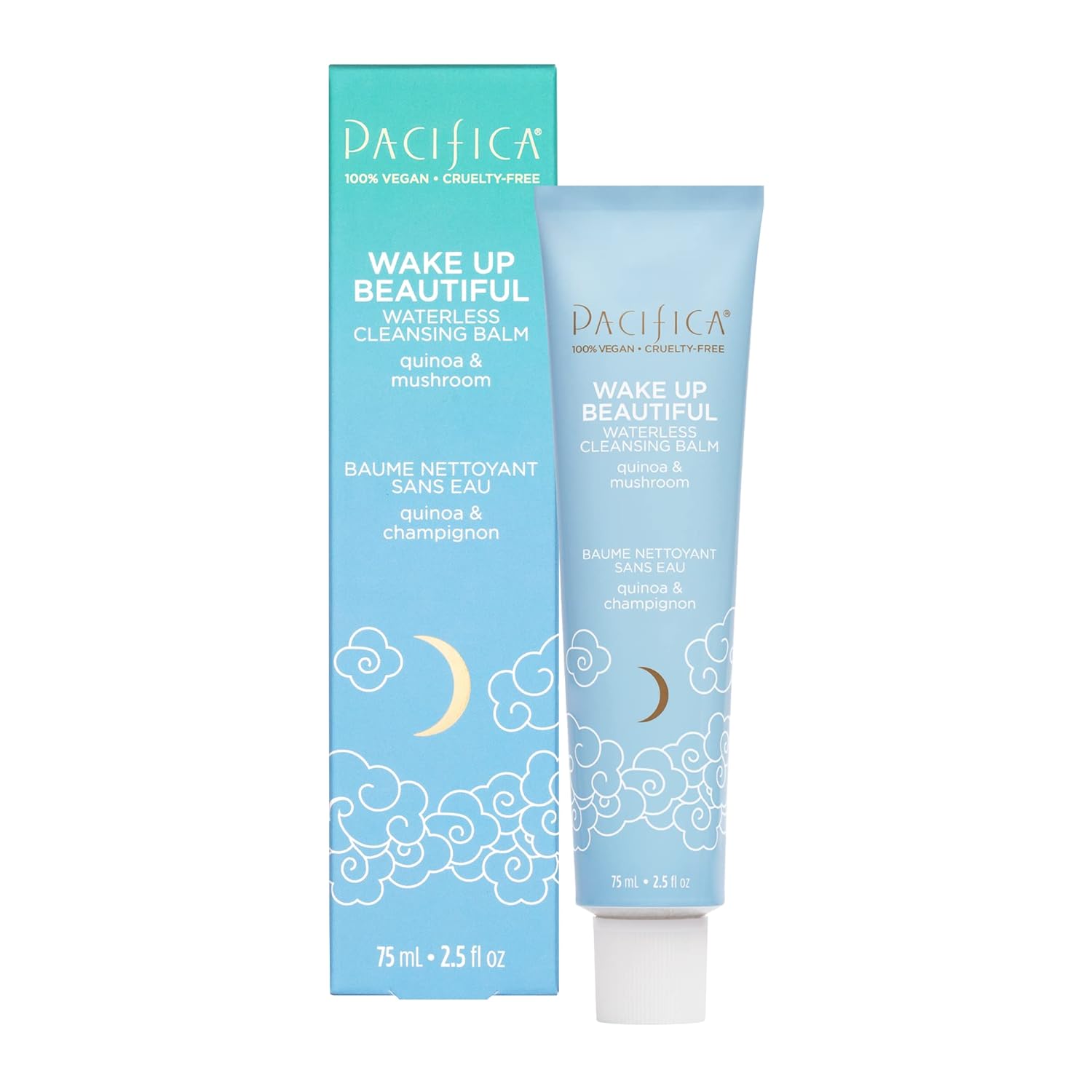Pacifica Beauty, Wake Up Beautiful Cleansing Balm, Daily Cleanser & Face Wash, Waterless, Makeup Remover, For Dry & Sensitive Skin, No Oily Residue, Hydrating, Deeply Cleanses, Soothes, Calms