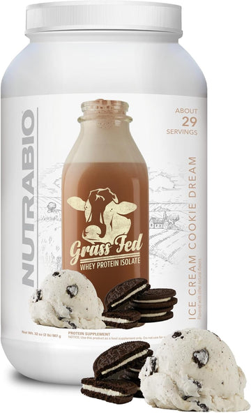 Nutrabio Grass Fed Whey Isolate Protein Powder - 25G Of Protein Per Scoop - Sugar Free Natural Lean Muscle Protein Supplement - Vanilla Bean- 2 Pounds, 29 Servings