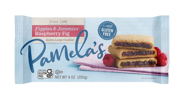 Pamela's Products Gluten Free Figgies & Jammies Cookies, Raspberry & Fig, 9 Ounce (Pack of 6)