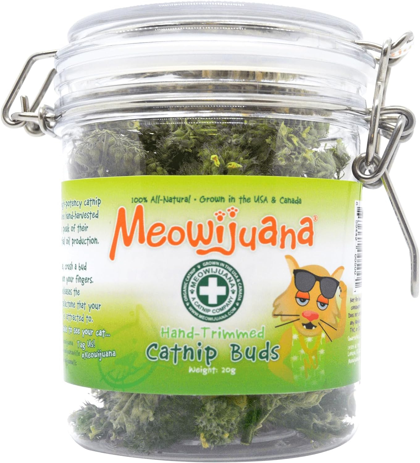 Meowijuana | Dried Premium Catnip Buds | Organic | High Potency Cat Treats | Perfect For Cat Toys | Grown In The Usa | Feline And Cat Lover Approved