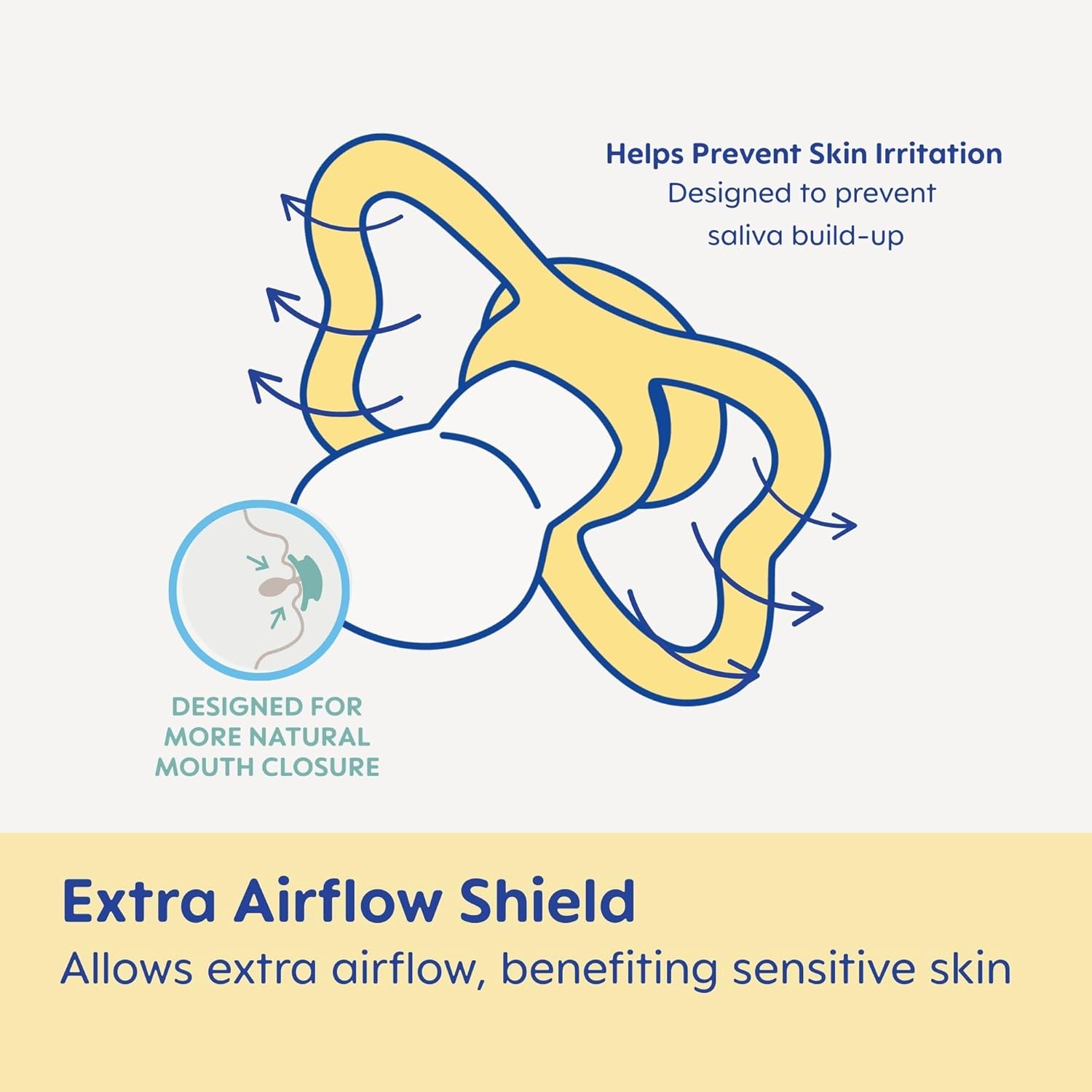 Mam Air Night & Day Baby Pacifier, For Sensitive Skin, Glows In The Dark, 3 Pack, 6-16 Months, Girl : Baby