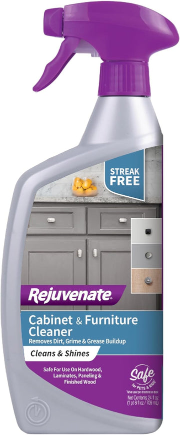 Rejuvenate Cabinet And Furniture Cleaner Removes Dirt, Grime And Grease Buildup To Clean And Shine Cabinets And Furniture, 24 Ounces