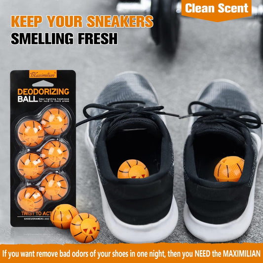 MAXIMILIAN Professional Shoe Deodorizer Balls | Shoe Fresheners Balls | Foot Odor Eliminator | Odor-Fighting Freshener for Neutralizing Odor and Refreshing Sneaker, Wardrobe, Bags