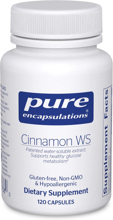 Pure Encapsulations Cinnamon Ws | Patented Water-Soluble Extract For Healthy Carbohydrate Metabolism | 120 Capsules