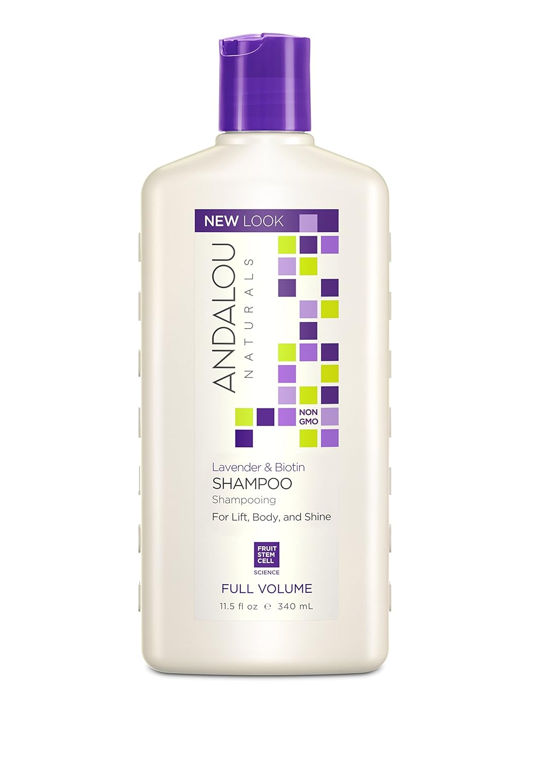 Andalou Naturals Lavender & Biotin Full Volume Shampoo,Purple,11.5 Fl Oz (Pack of 1)