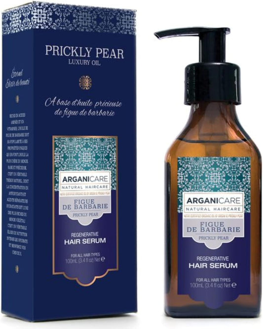 Arganicare | Regenerating Serum With Prickly Pear And Vitamin E | For Dull And Dry Hair | Hydrates & Protects | Hair Care Treatment | 100Ml