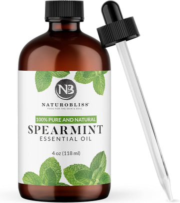 Spearmint Essential Oil, 100% Pure and Natural Therapeutic Grade, Premium Quality Spearmint Oil, 4 fl. Oz - Perfect for Aromatherapy and Relaxation