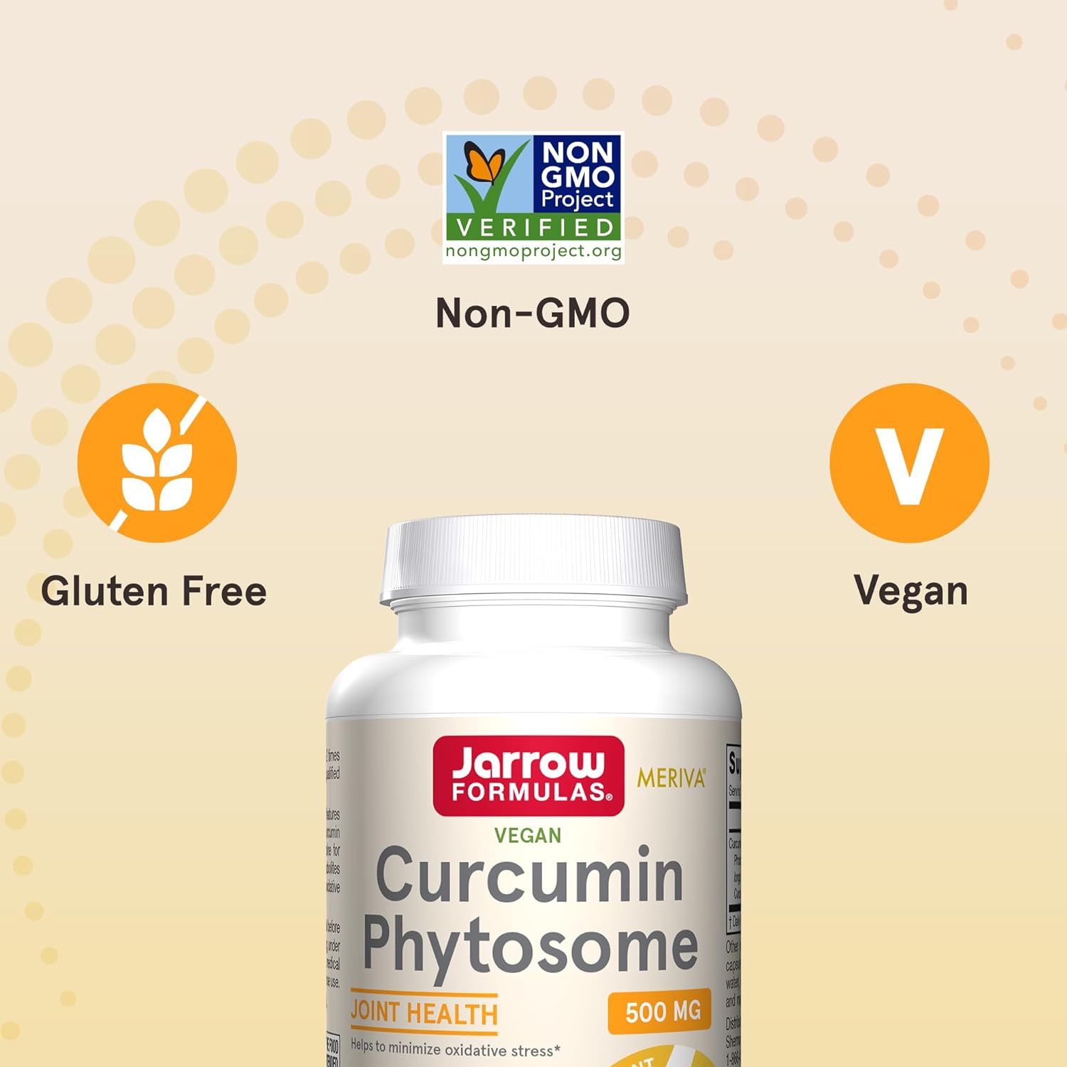 Jarrow Formulas Curcumin Phytosome 500 mg - 120 Veggie Capsules - Formulated with Meriva - Antioxidant Support Supplement - Joint Health & Support - 60 Servings : Health & Household