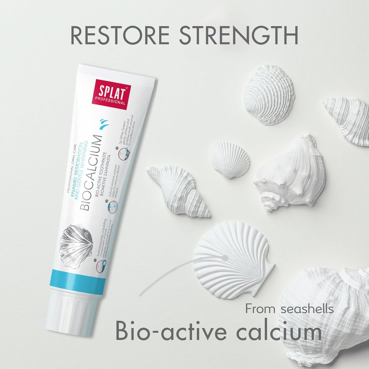 SPLAT® Biocalcium Toothpaste | Enamel Restoration & Gentle Whitening | SLES & Fluoride Free 100g : Amazon.co.uk: Health & Personal Care
