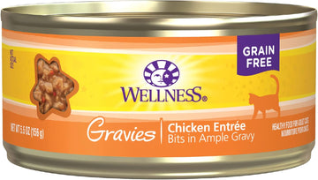 Wellness Complete Health Gravies Grain Free Chicken Dinner Wet Cat Food, Made With Real Chicken, Natural, Wholesome Nutrition 5.5 Ounces (Pack Of 12)