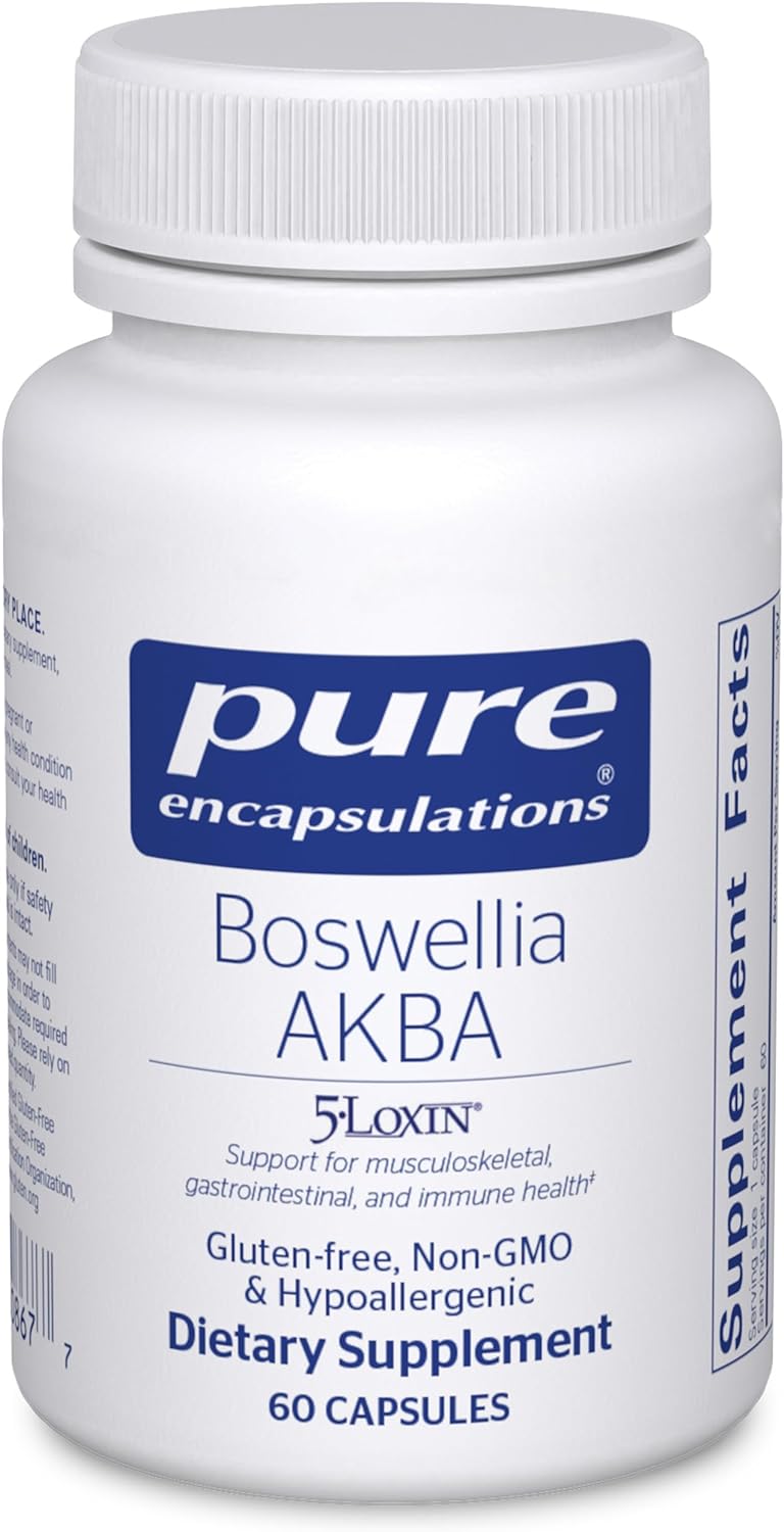 Pure Encapsulations Boswellia Akba - Supports Joint Health, Colon, Immune System, Gastrointestinal Tract & Cell Health* - With 5-Loxin Boswellia Extract - Vegan & Non-Gmo - 60 Capsules
