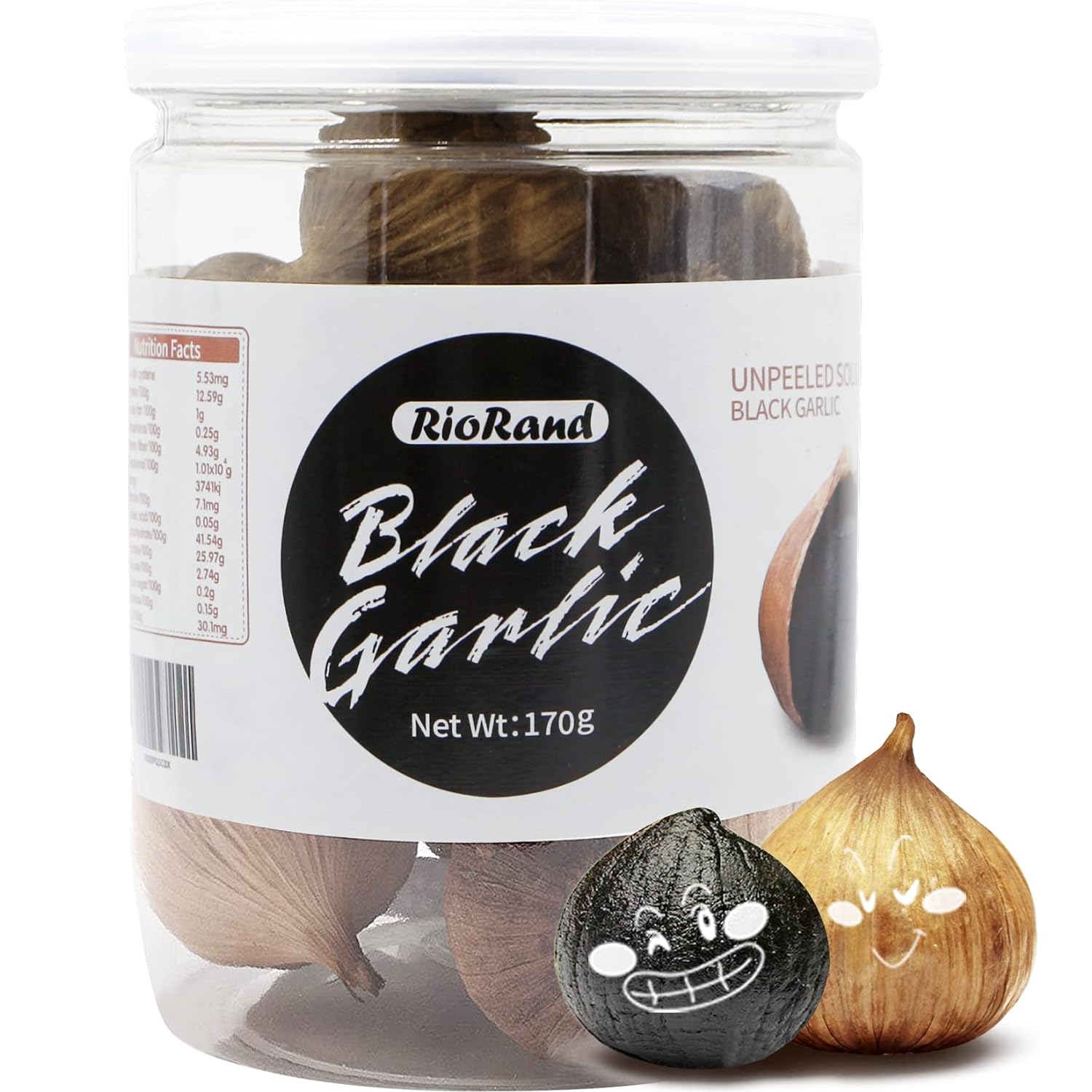Black Garlic 170g Whole Black Garlic Aged for Full 90 Days Black Garlic Jar 0.37 Pounds