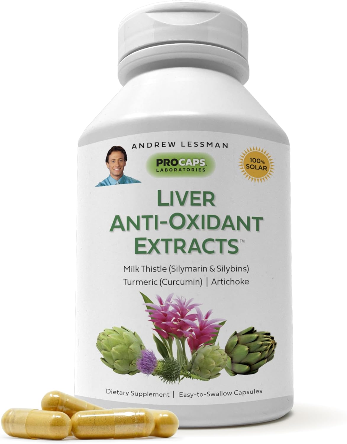Andrew Lessman Liver Anti-Oxidant Extracts 240 Capsules – Supports The Hard-Working Tissues Of The Liver, Promotes Optimum Liver Health & Function, With Milk Thistle, Turmeric And Artichoke Extracts