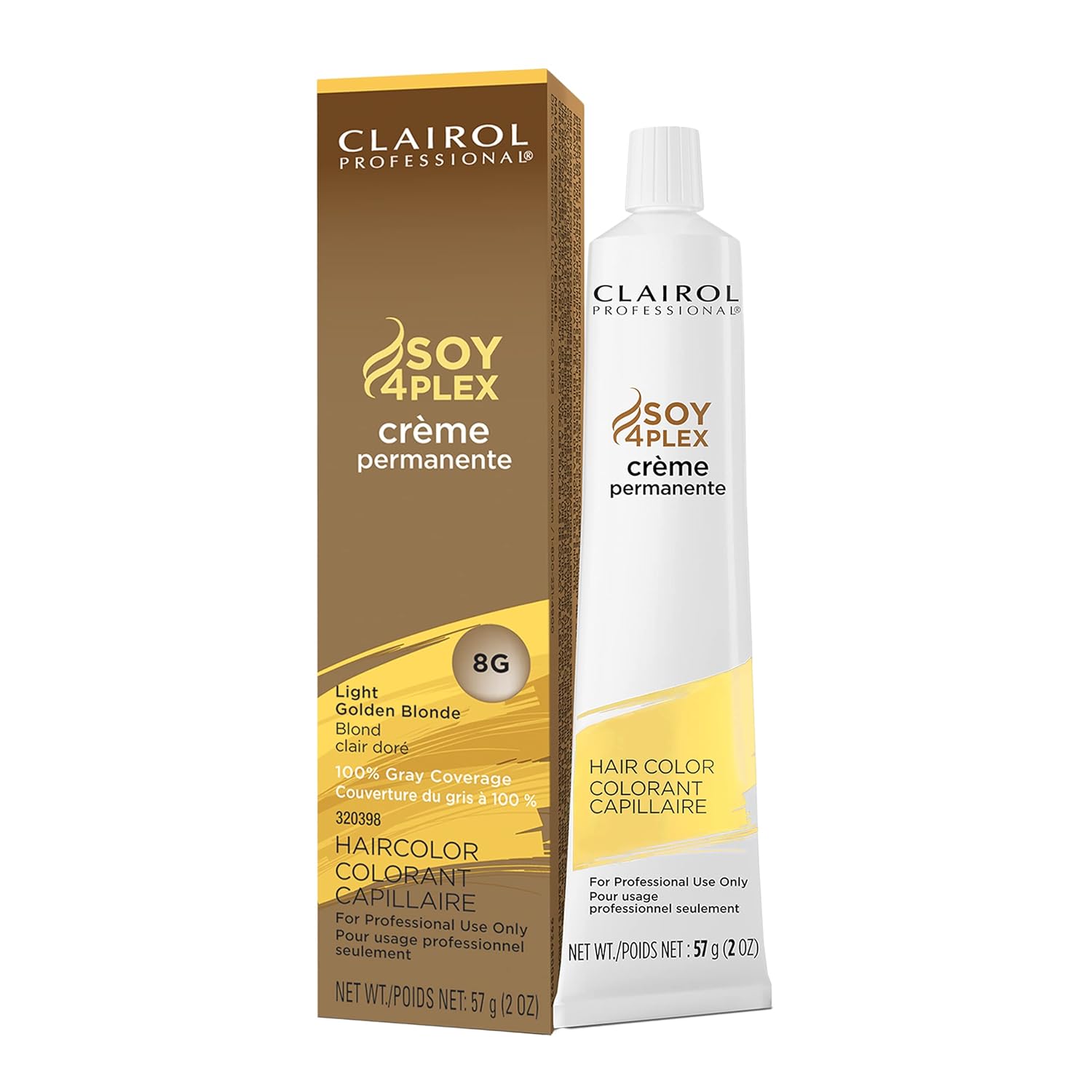 Clairol Professional Permanent Crème Hair Color, Dark Hair Dye For Fade Resistant Gray Coverage, 2 Oz