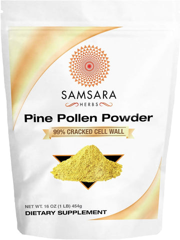 Samsara Herbs Pine Pollen Powder Wild Harvested - 99% Cracked Cell Wal