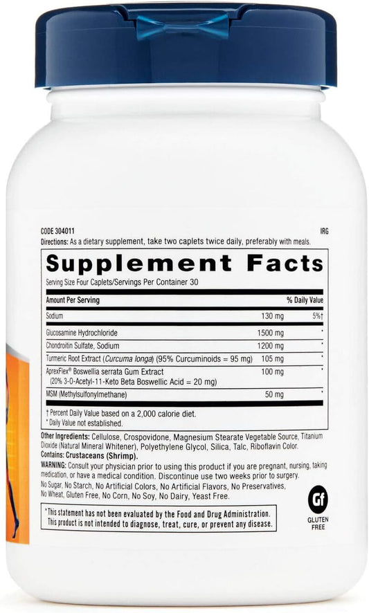 Gnc Triflex Fast-Acting, Improves Joint Comfort And Stiffness, Clinical Strength Doses Of Glucosamine/Chondroitin And Boswellia- Plus Turmeric, 240 Caplets
