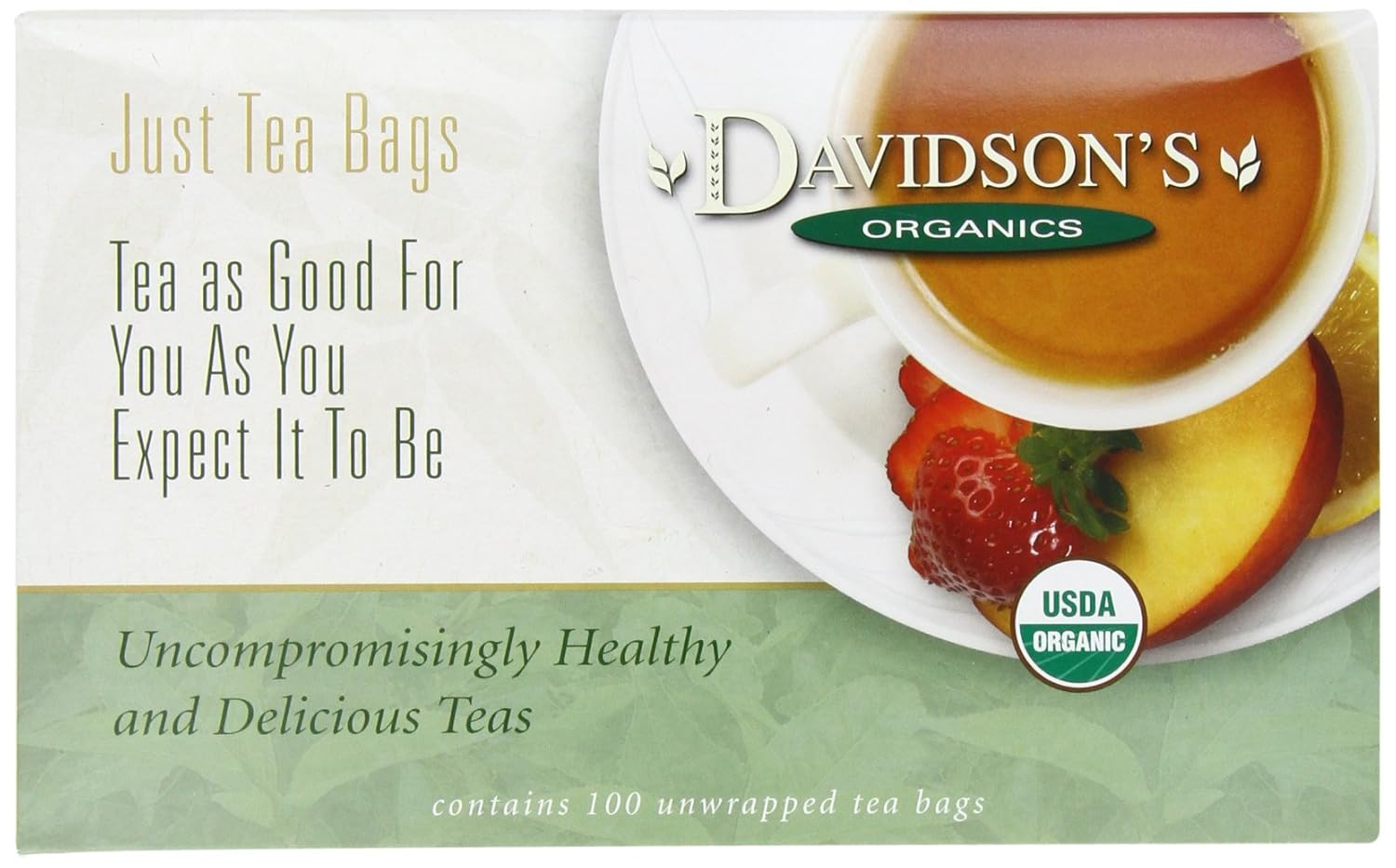 Davidson'S Organics, Chamomile Flowers, 100-Count Unwrapped Tea Bags