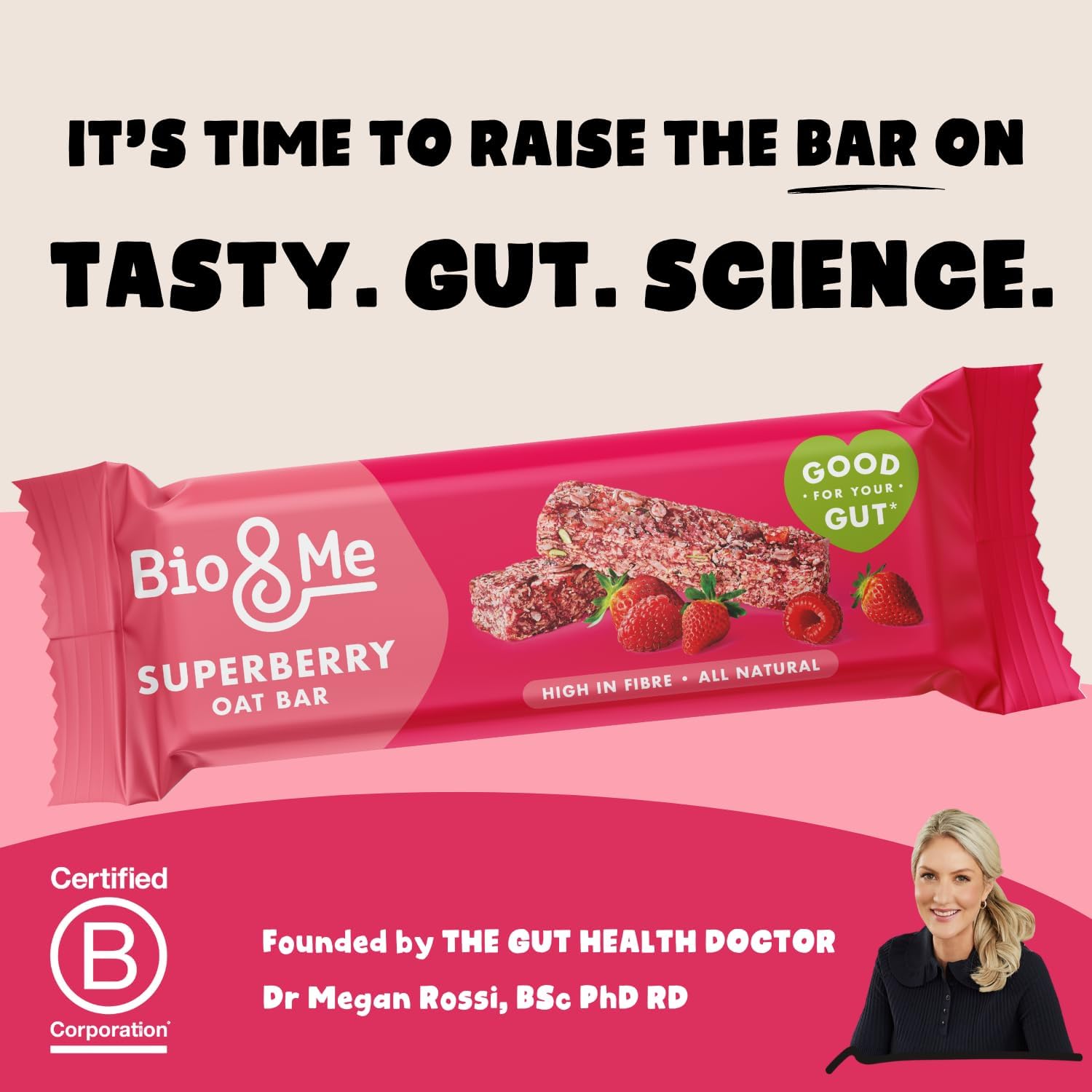Bio&Me: Toffee Apple Gut-Loving Oat Bars (18 x 38g) - On-The-Go Snack - Good Gut Health : Amazon.co.uk: Grocery