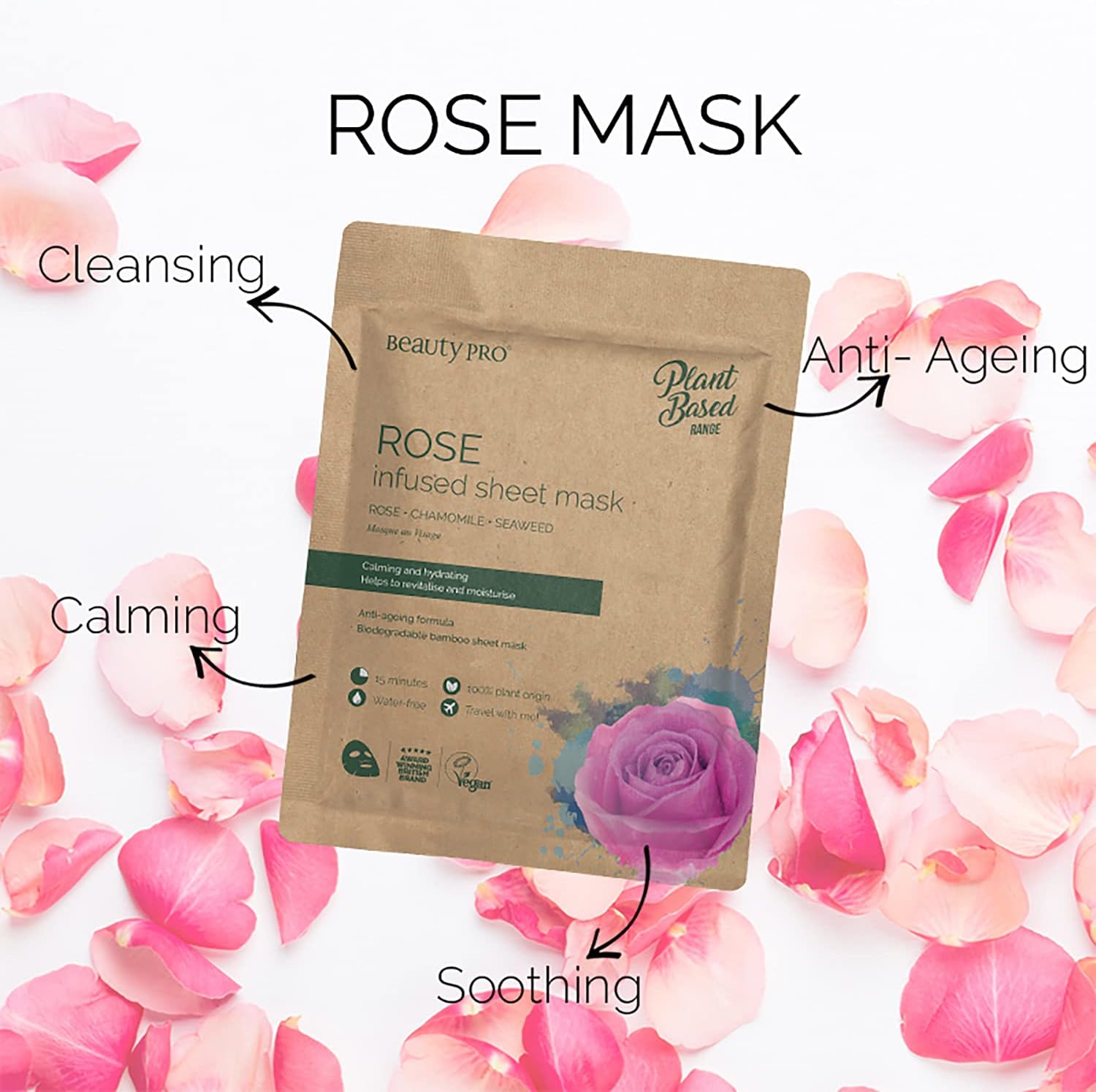 BeautyPro ROSE Infused Sheet Face Mask : Amazon.co.uk: Beauty