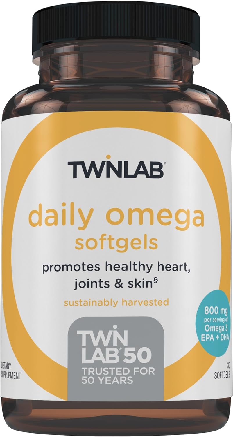 Twinlab Daily Omega Softgels - Joint Health and Brain Health Fish Oil