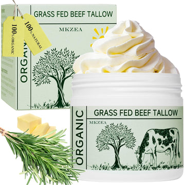 Beef Tallow, Tallow Face Moisturizer, Beef Tallow For Skin, Unscented 100% Organic Beef Tallow Blam Grass Fed Finished Whipped Tallow Face Cream Moisturizer Body Lotion Skin Care For Sensitive Skin