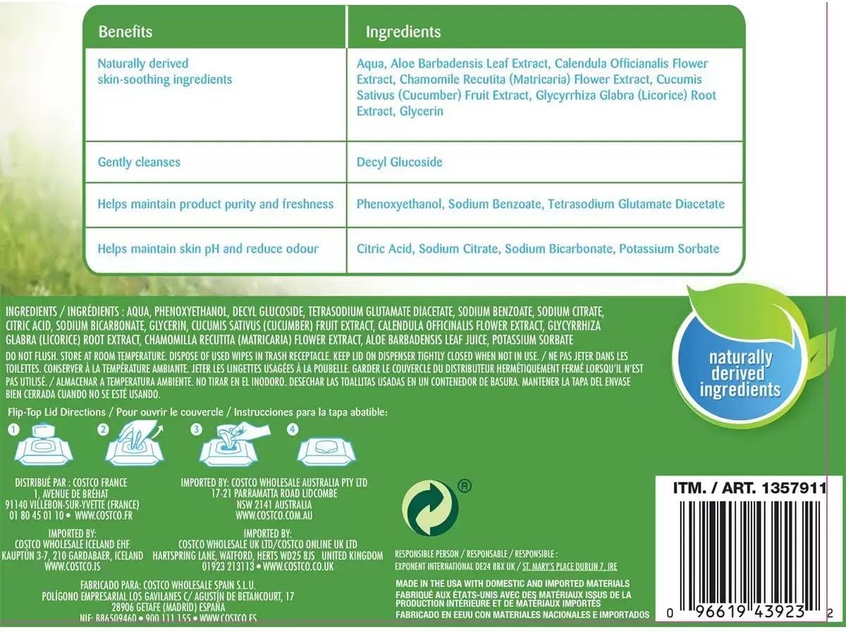 Kirkland Signature Tencel Baby Wipes - Pack Of 9 X 100 Wipes