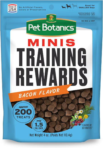 Pet Botanics Training Rewards Mini Treats For Dogs, Bacon, 4 Oz